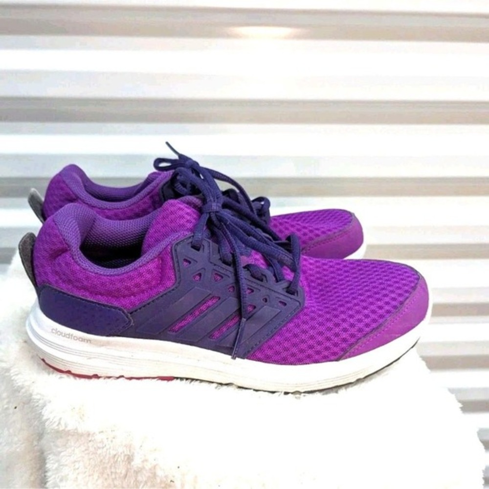 Athleisure Adidas Galaxy 3 Purple Running Sneakers Activewear Women's 7